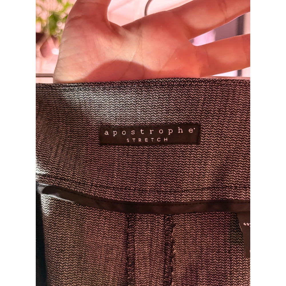 Apostrophe Dress Pants Women 16 Grey Stretch Wide Leg Professional Officecore - Picture 4 of 12